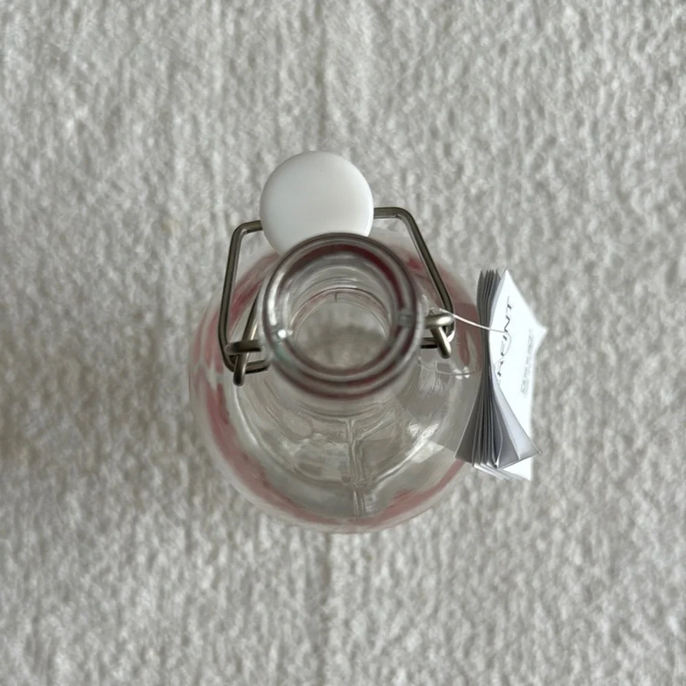 IKEA Vinterfint Glass Bottle with Red Heart Motif